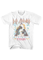 Def Leppard Hysteria Tour band tee oversized fit – multicolor graphic front, gray heavyweight cotton