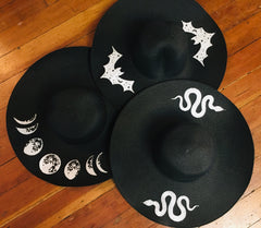 Summer Goth Brim Floppy Sun Hat
