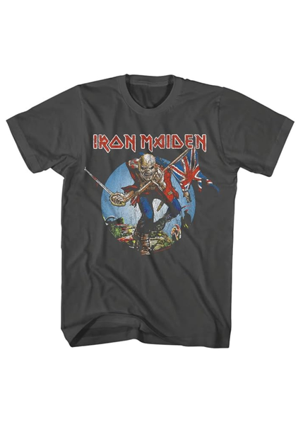 Iron Maiden Trooper Tour Tee – Oversized 100% Cotton Washed Band Shirt