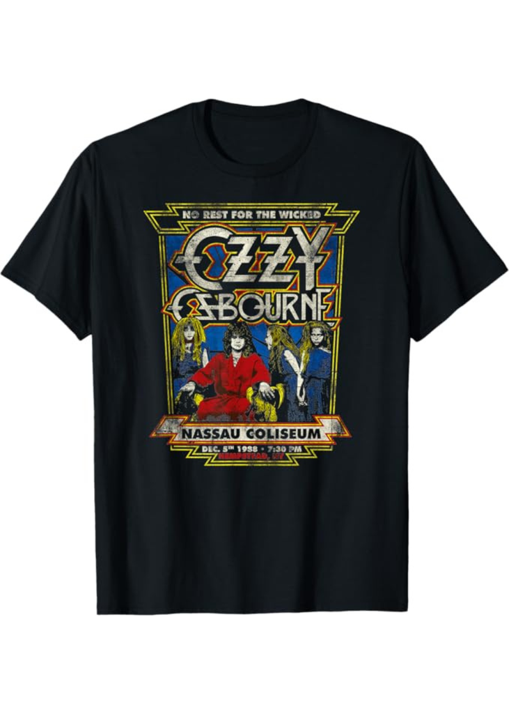 Ozzy Osbourne oversized vintage band tee Black Sabbath graphic shirt womens festival