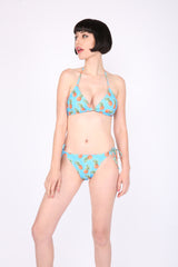Pineapple Print String Bikini Tropical Retro Swimwear