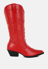 Ponsies Embroidered Cowboy Calf Boots