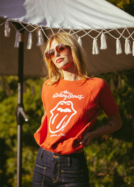 Rolling Stones 70s Raglan T-shirt keith richards Mick jagger concert festival edgy Rocker rock music 
