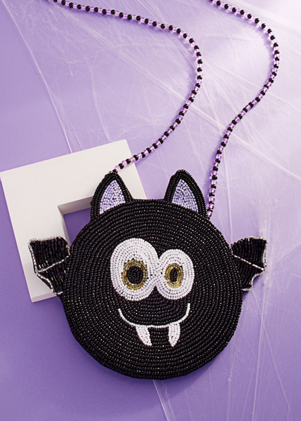Bat Out of Hell beaded Crossbody Bag