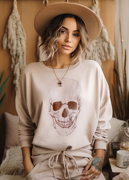 womens skull sweater