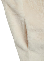 Double breasted teddy coat faux fur jacket detail