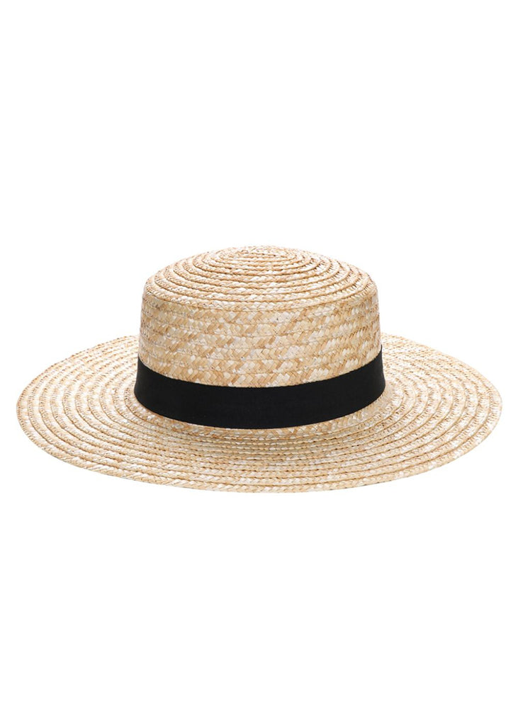 black band straw sun hat