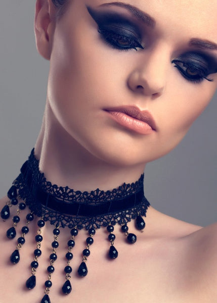 Keep It Real Black Lace Goth Choker Necklace