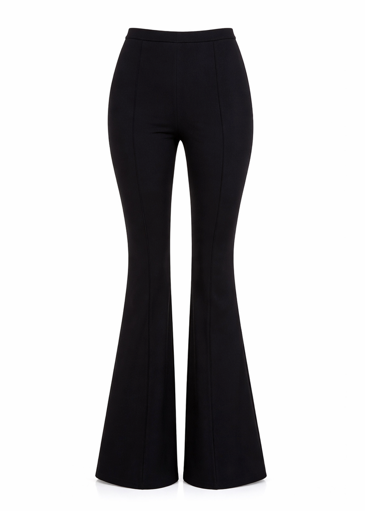 Black Stretchy Bell Bottoms Flare Pants