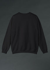 Baclk of Women’s black rebel gothic pullover, dark aesthetic sweatshirt for alternative fashion lovers