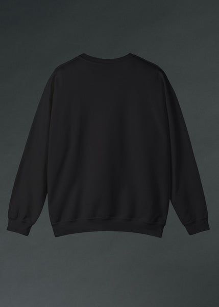 Back of dark aesthetic butterfly skull sweater, cozy gothic pullover for alternative fashion lovers