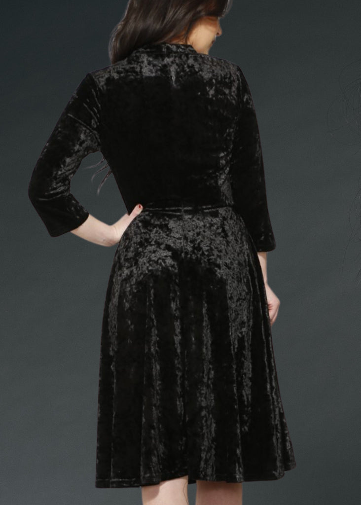 Black Velvet Gothic Dress