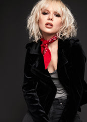 black velvet moto jacket