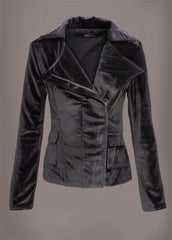 black velvet moto jacket
