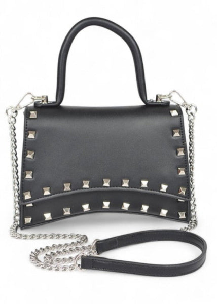 black studded bag rivet rockstar rock'n'roll handle swing 