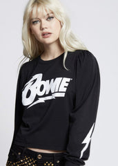 bowie sweater black women festival 70s bolt rocker 