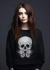 goth skull sweater