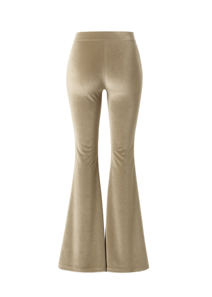 Champagne Please Velvet Flared Bell Bottom Pants