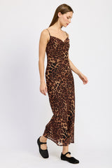 leopard maxi dress cheetah festival summer cami boho goth 