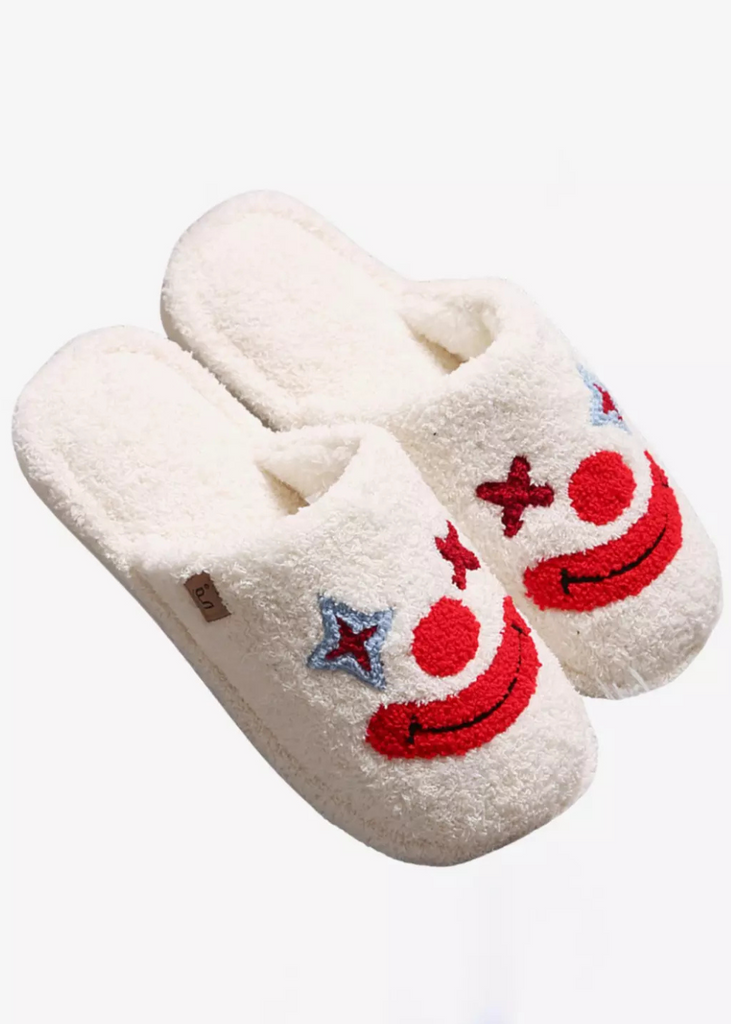 clown slippers horror movie goth gothic circus fun classic whimsical bright colors shoes 