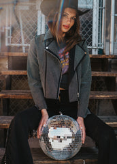 rhinestone leather jacket
