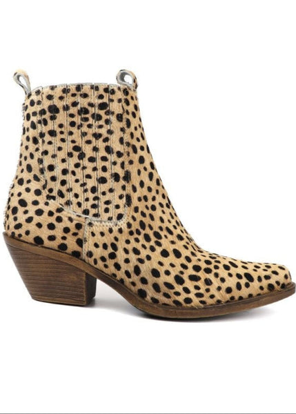 leopard bootie boho rocker cheetah boots women 