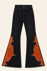 Icon Status Flare Copper Suede Jeans