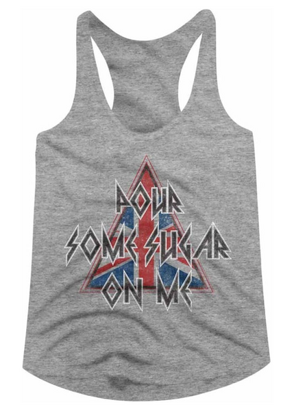 pour some sugar on me def leppard tank top womens tour concert band Tank top british flag 