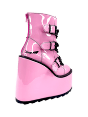 YRU DUNE LO DRACULAURA pink leather platform boots
