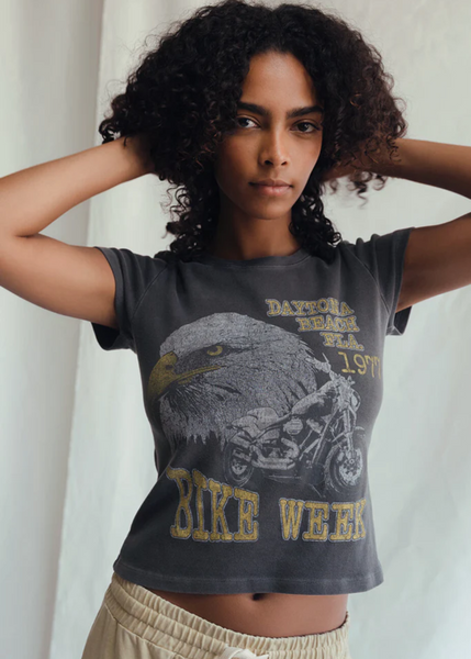 Eagle bike week daytona motorcycle rider women's t-shirt 