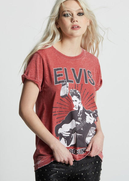 elvis band t-shirt las vegas king of rock guitar festival concert 