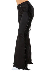 fringe bell bottoms 