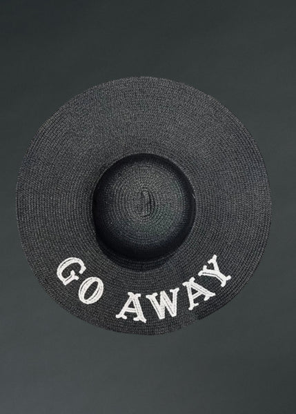 go away floppy gothic hat black alternative fashion beach hat
