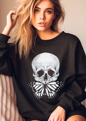 butterfly skull sweater