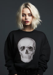 goth skull sweater