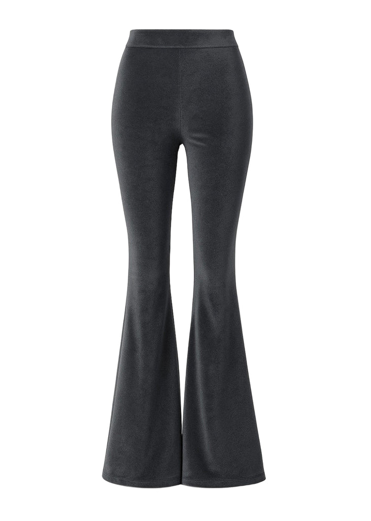 Black flared pants boho rocker rockstar wife festival concert outfit velvet bell bottoms 