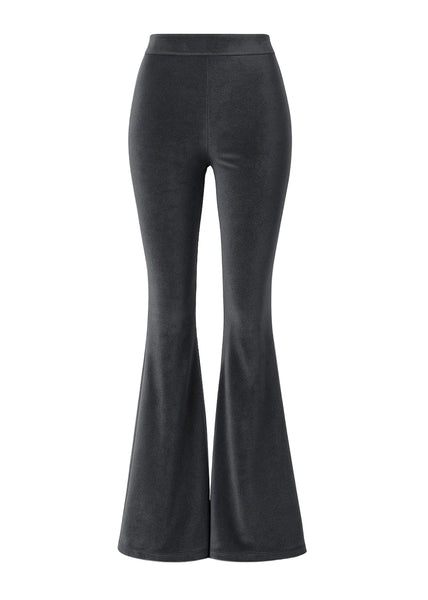 Black flared pants boho rocker rockstar wife festival concert outfit velvet bell bottoms 