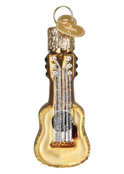 Gold and silver guitar eletric ornament Christmas tree rocker Rock'n'Roll rockstar wife decor holiday