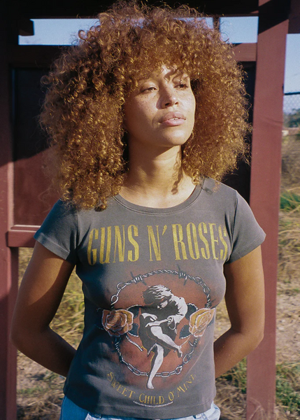 Guns N Roses band tee women Sweet child of Mine People of Leisure Daydreamer concert festival 