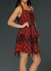 plaid mini dress 