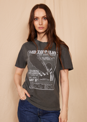 Led Zeppelin band tee festival 70s concert rocker womens 