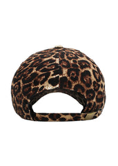 Leopard print dad hat, stylish adjustable animal print baseball cap for everyday wear