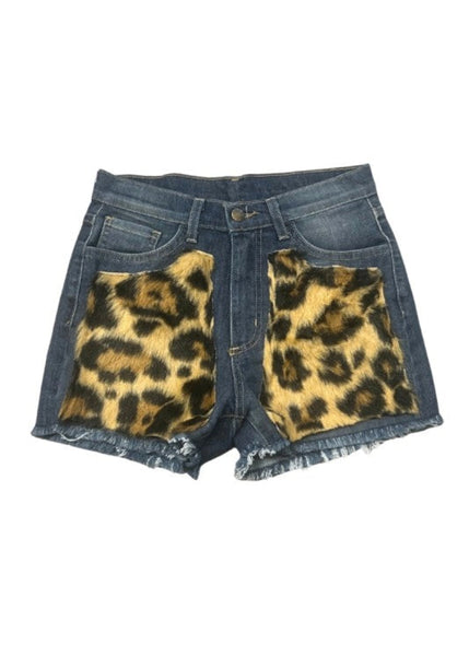 leopard denim shorts festival boho concert outfit cheetah rocker rock'n'roll 