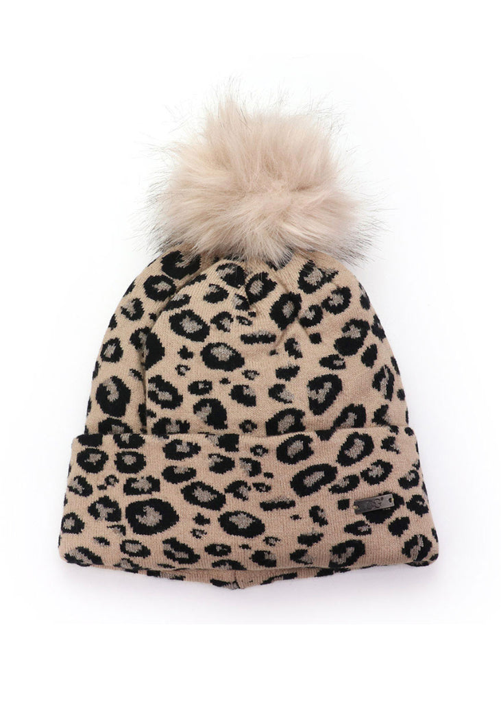 leopard print beanie hat cheetah boho concert festival rocker rockstar 