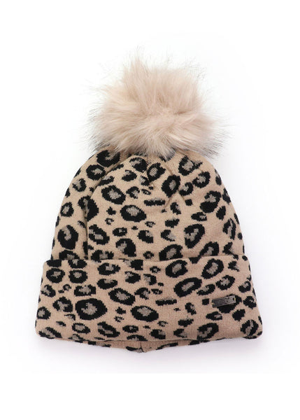 leopard print beanie hat cheetah boho concert festival rocker rockstar 