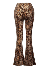 leopard print flare pants bell bottoms rocker rockstar wife concert outfit festival 