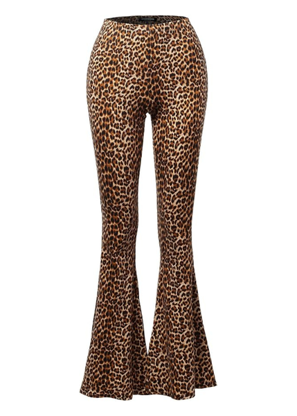 leopard print flare pants bell bottoms rocker rockstar wife concert outfit festival 