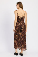 leopard maxi dress cheetah festival summer cami boho goth 