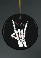 heavy metal rocker ornament rockstar wife skull skeleton 