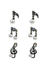 music note earrings